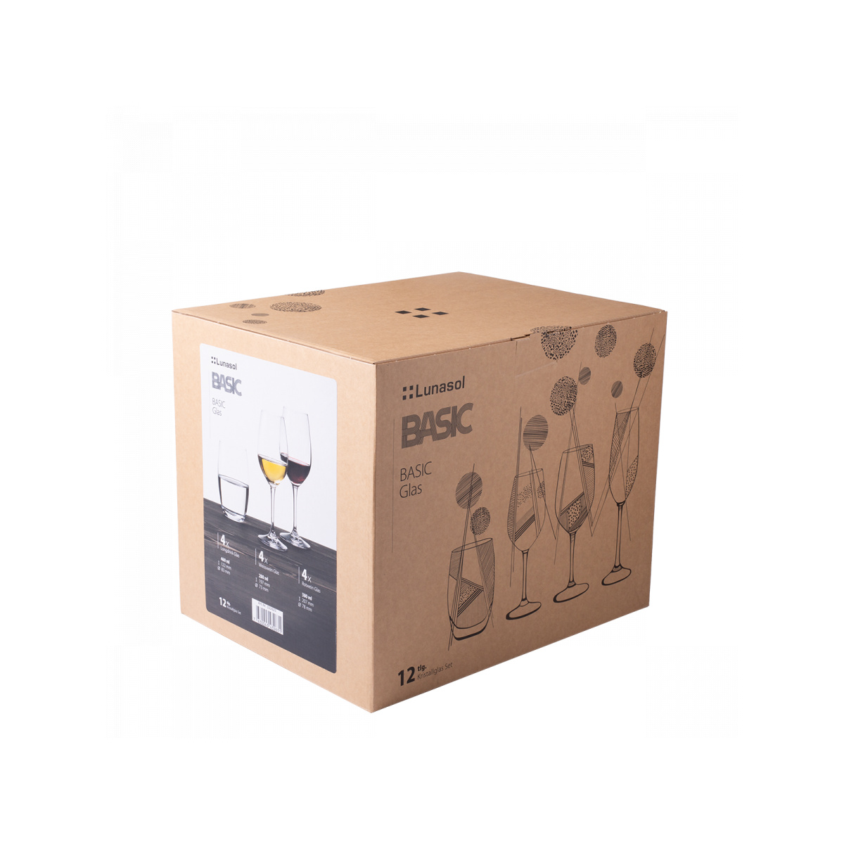 Set de démarrage de verres pour la maison 12 pcs - BASIC Glas Lunasol