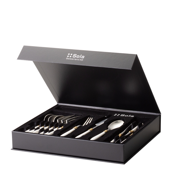 Set de couverts 16 pcs – GAYA Exeter manche blanc
