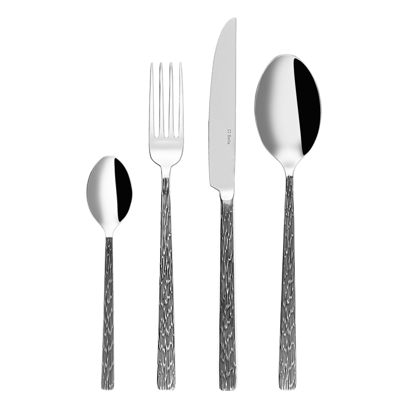 Set de couverts 16 pcs – Sardegna Waterfall manche en graphite