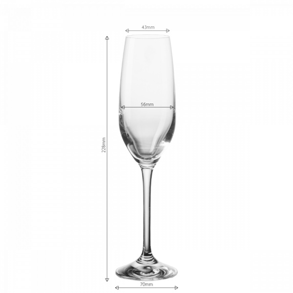 Flûtes à champagne 205 ml set de 4 - Univers Glas Lunasol META Glass