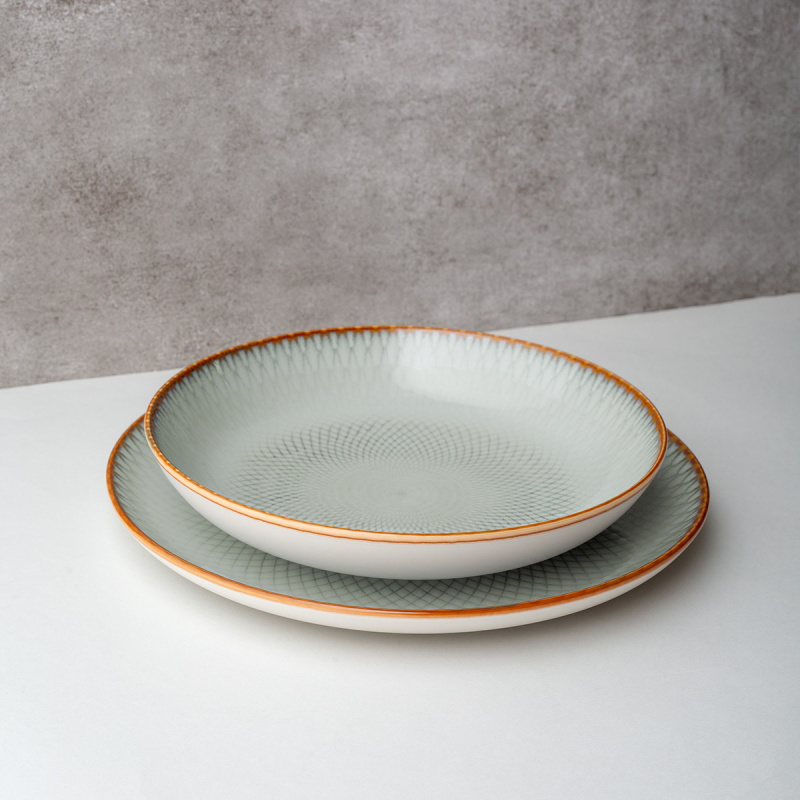 Assiette plate Coupe 27 cm lot de 4 - Elements Day Mandala