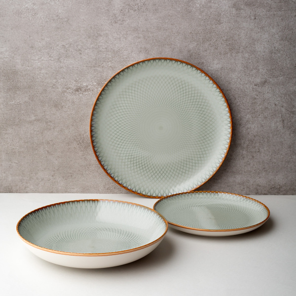 Assiette plate Coupe 27 cm lot de 4 - Elements Day Mandala