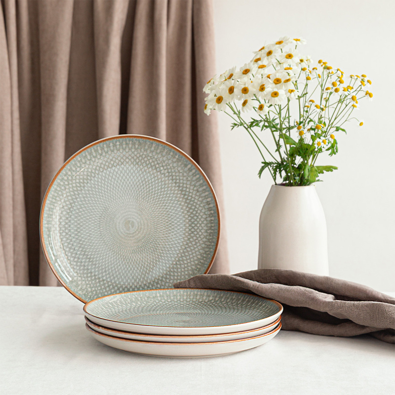 Assiette plate Coupe 27 cm lot de 4 - Elements Day Mandala
