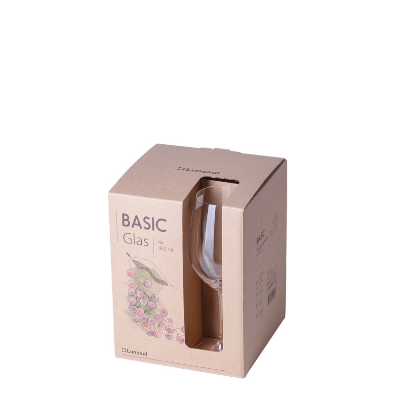 Verres à vin rouge 380 ml lot de 4 - BASIC Glas Lunasol META Glass