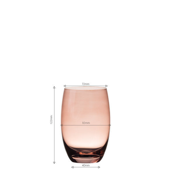 Verres Tumbler burgundy 460 ml 6 pcs - Optima Glas Lunasol