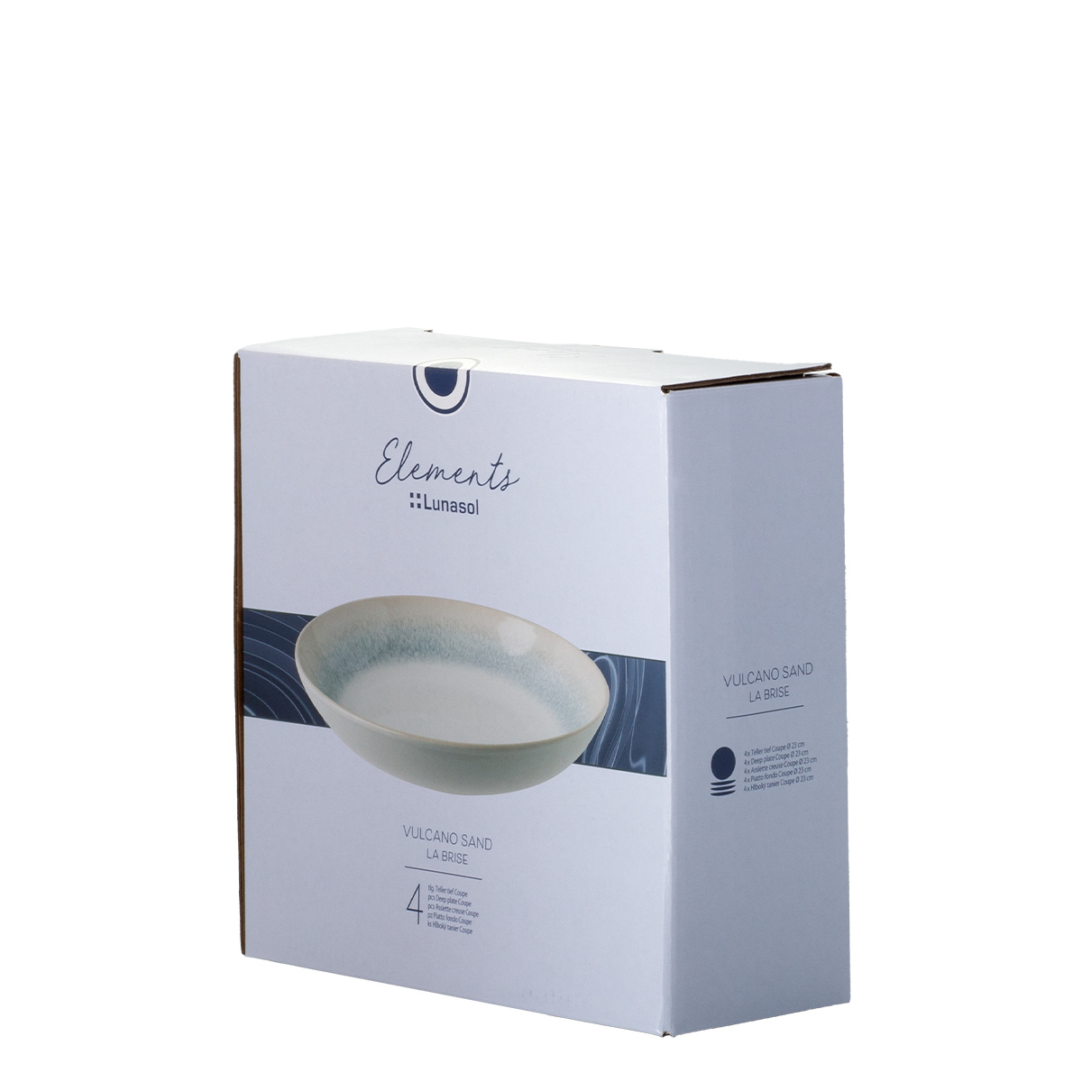 Set d'assiettes creuses 4 pcs | Vulcano Sand la brise