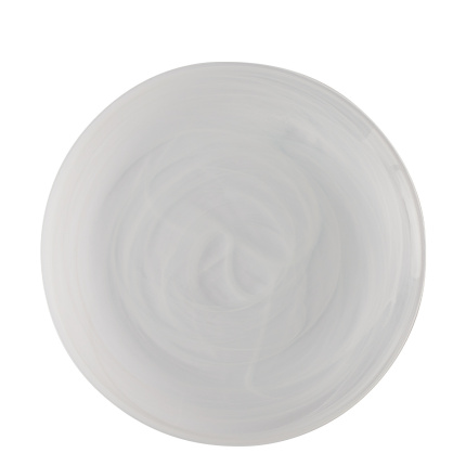 Assiette plate blanche 28 cm - Elements Glass