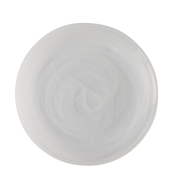 Assiette plate blanche 28 cm - Elements Glass