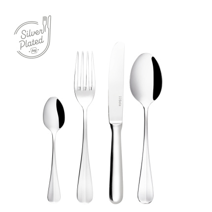 Set à dessert argenté 24 pièces | Baguette Sola