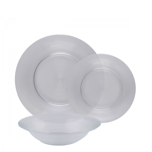 Set de vaisselle 12 pcs - Basic Chic Glass