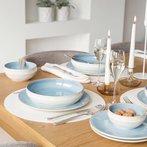 Assiette creuse U-Coupe 22 cm - Gaya Elements Glacial Ice North