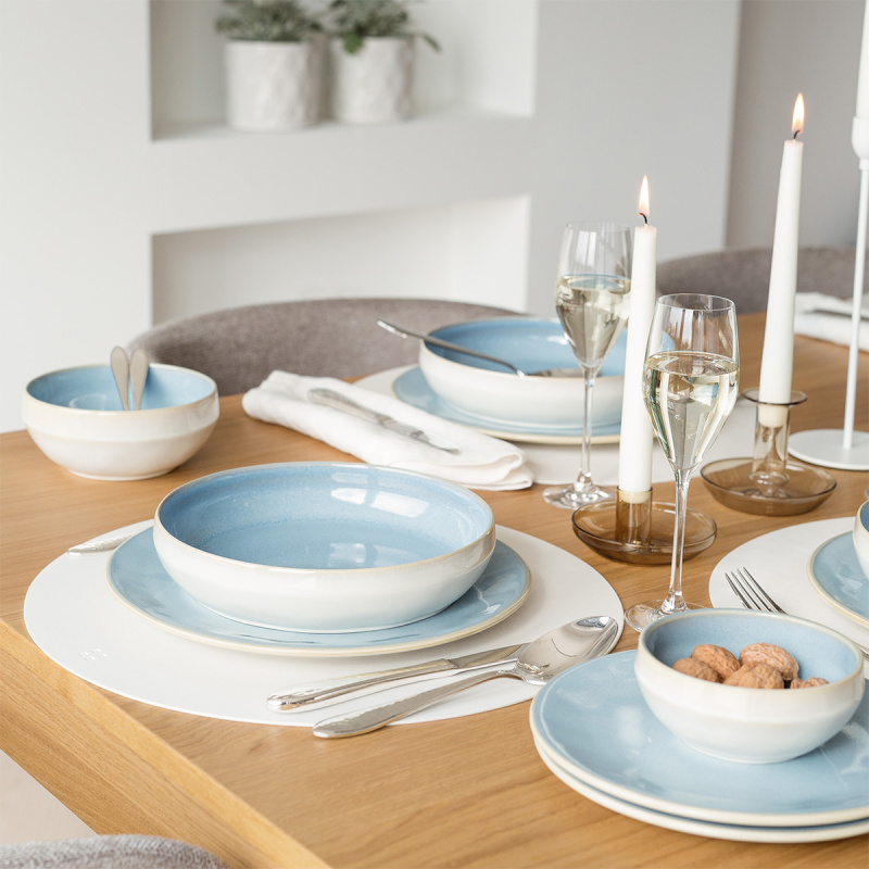 Assiette creuse U-Coupe 22 cm - Gaya Elements Glacial Ice North