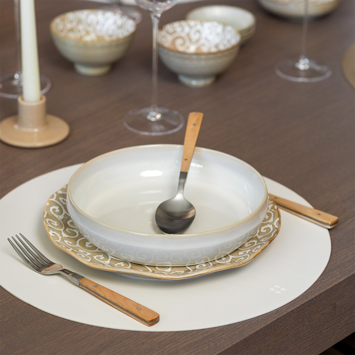 Assiette creuse U-Coupe 22 cm - Gaya Elements North Quest