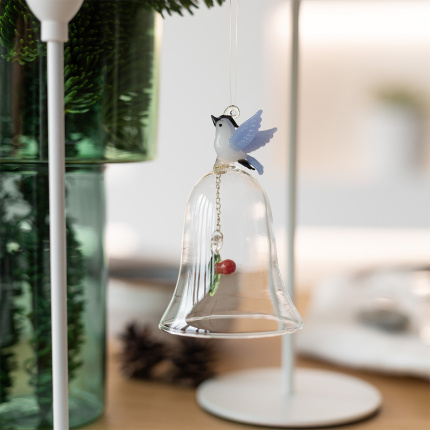 Clochette bleu clair avec oiseau | Ichendorf