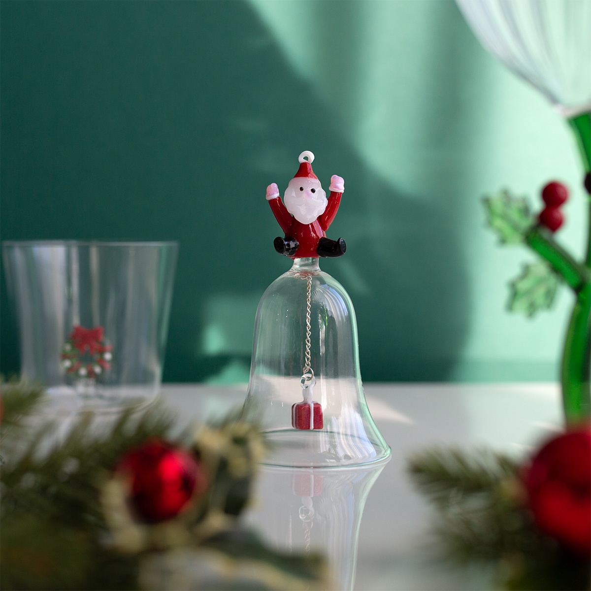 Cloche en verre Santa Claus | Ichendorf