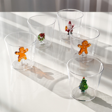 Verre avec motif couronne de Noël | Ichendorf
