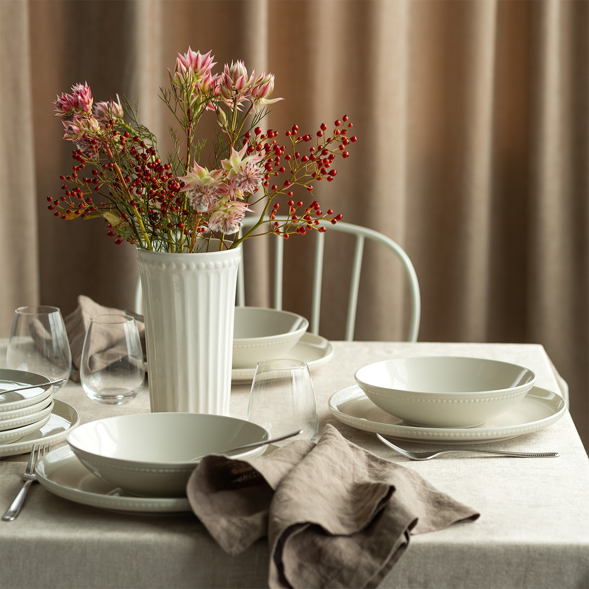Set de vaisselle de démarrage 36 pièces | Elements Pearl
