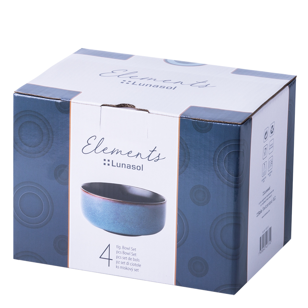 Set de 4 bols en céramique – Elements Night