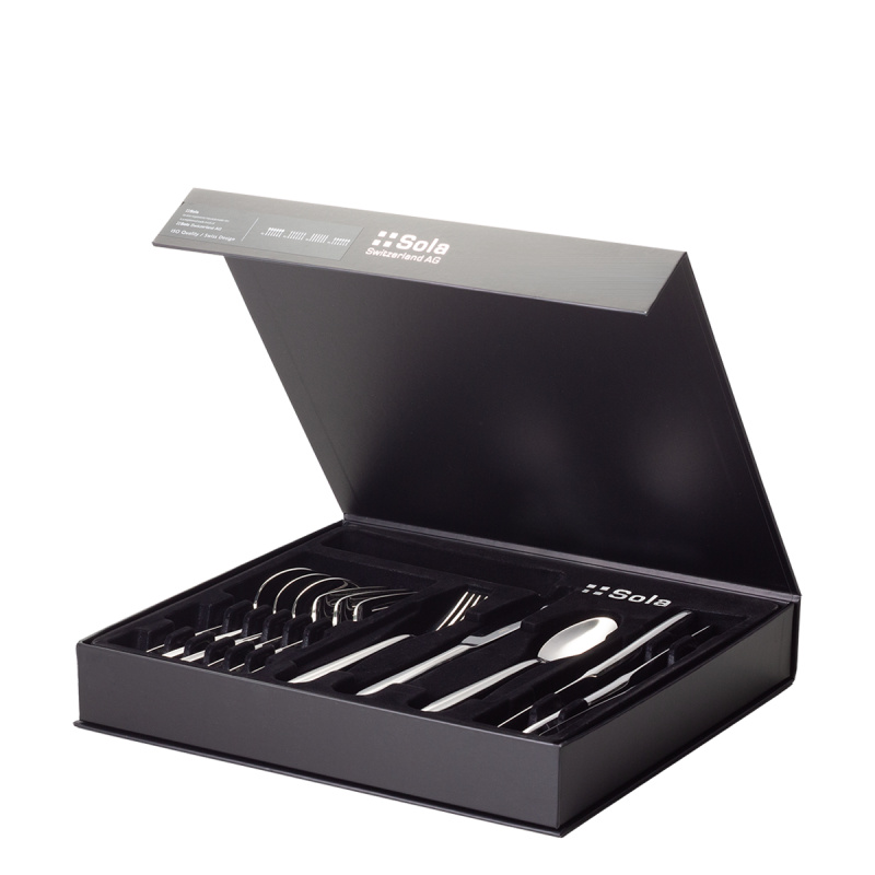 Menagère 16 pièces - Montevideo sablé en coffret magnétique