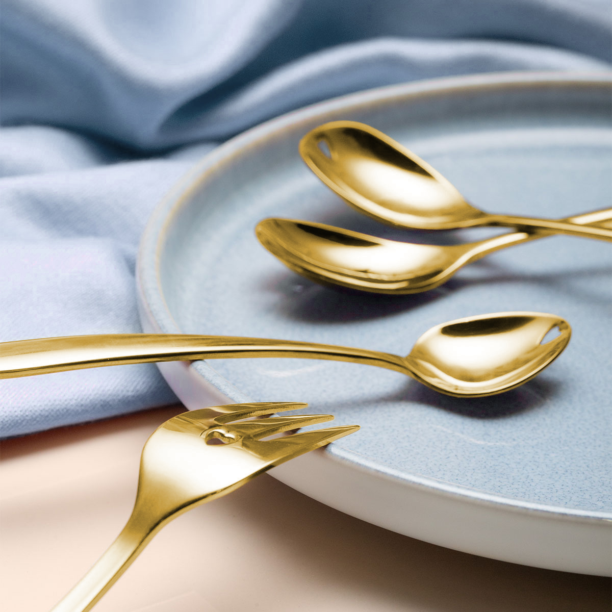 Coffret cadeau avec cœur 6 pièces doré | Love Cutlery