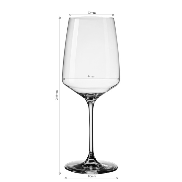 Verres à vin Rioja 650 ml 4 pièces | 21st Glas Lunasol