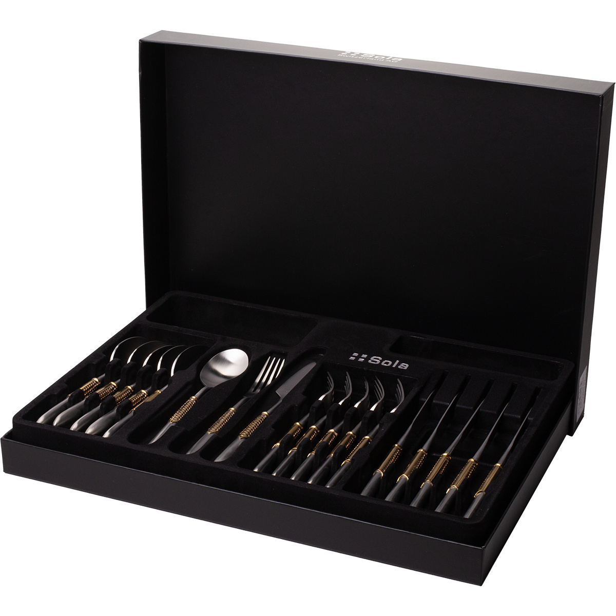 Ménagère 24 pièces | Gaya Exeter Gold Sleeve