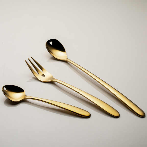 Coffret cadeau avec cœur 6 pièces doré | Love Cutlery