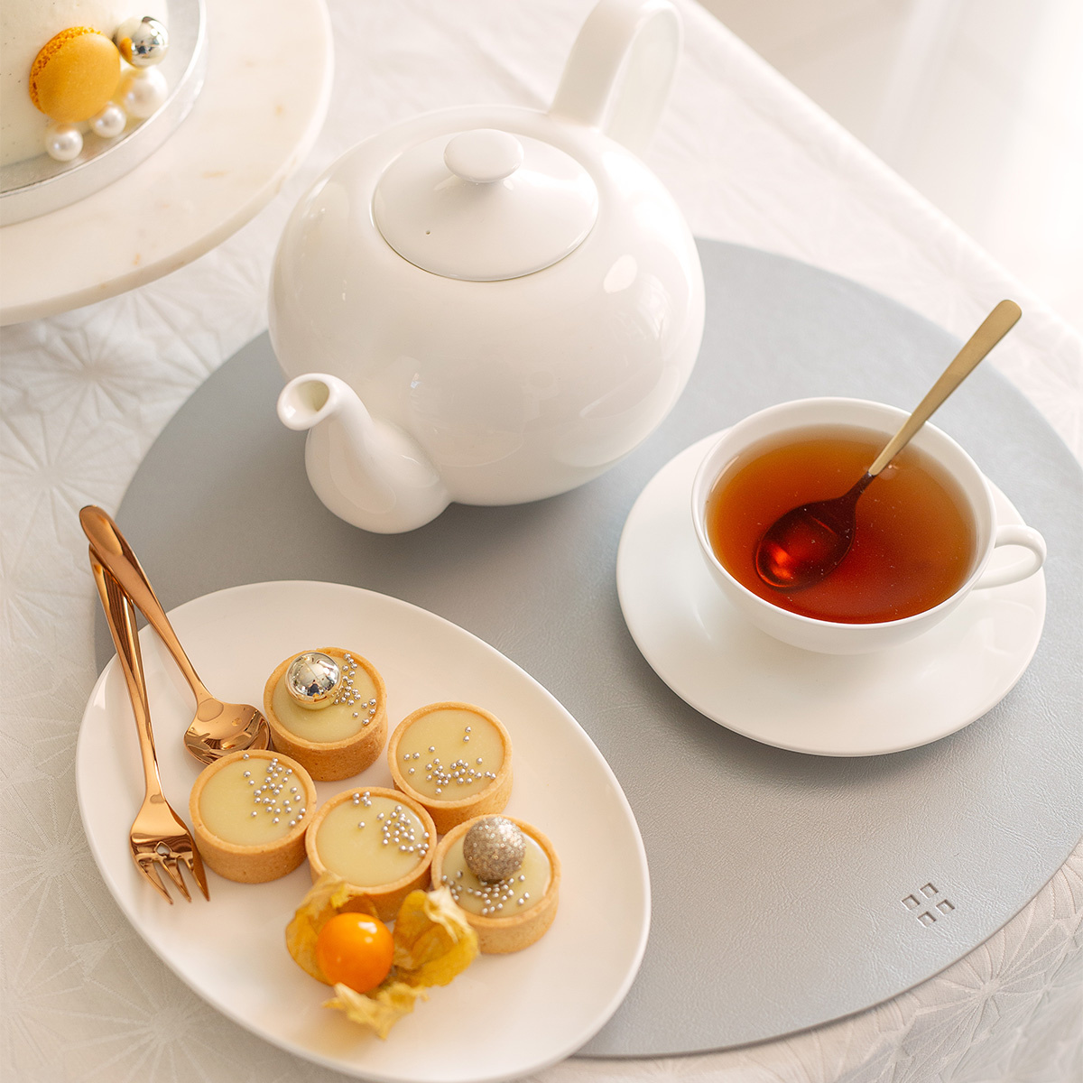 Coffret cadeau avec cœur 6 pièces or rose — Love Cutlery