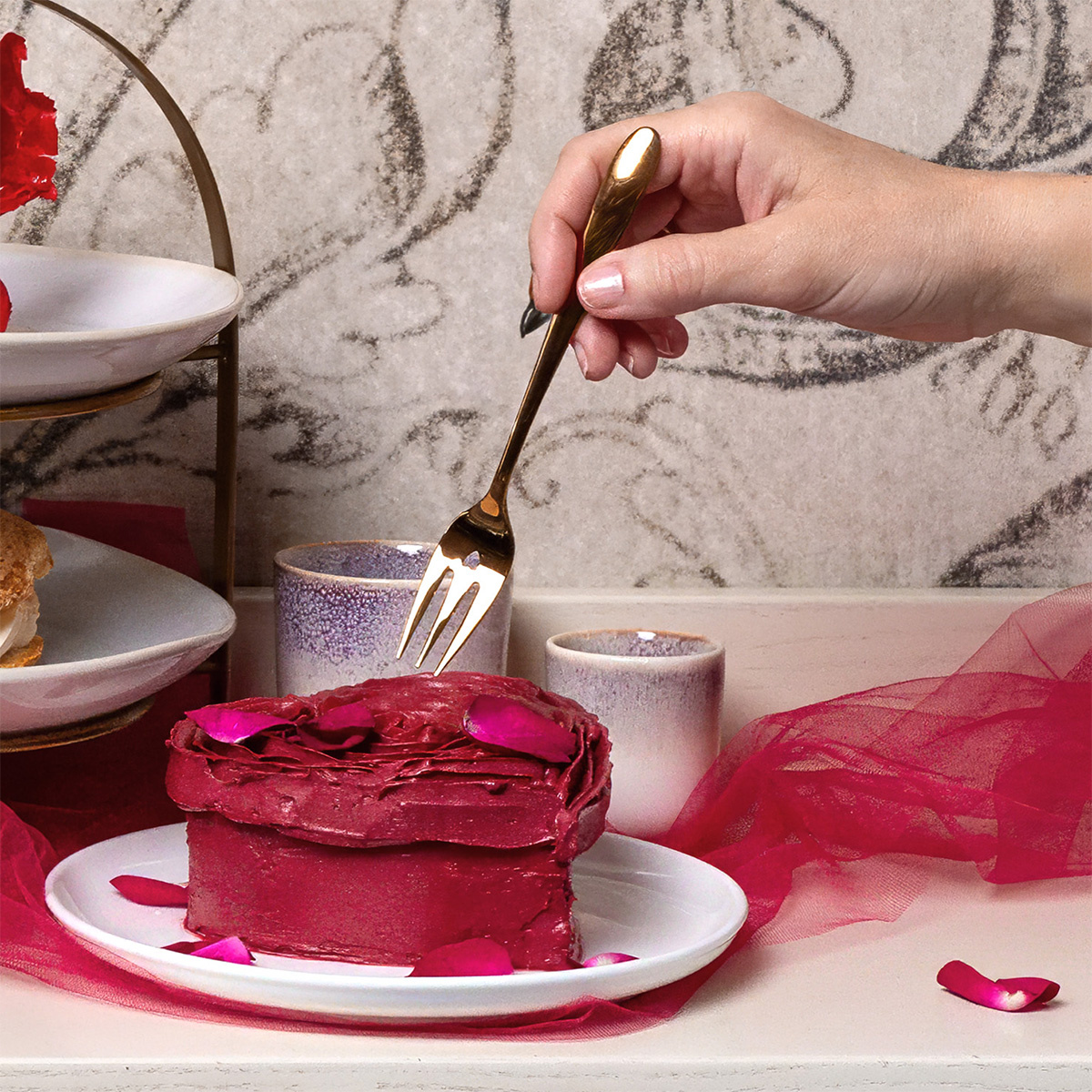 Coffret cadeau avec cœur 6 pièces or rose — Love Cutlery