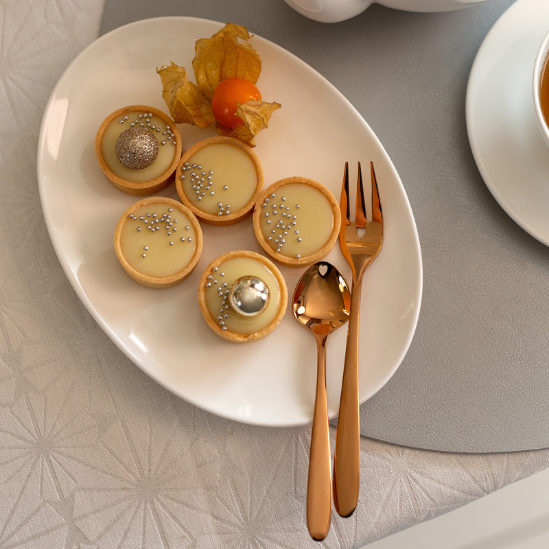 Coffret cadeau avec cœur 6 pièces or rose — Love Cutlery