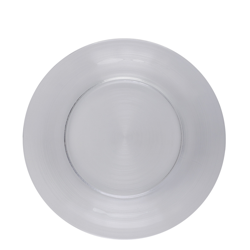 Assiette plate 30 cm set 4 pcs - Basic Chic Glas