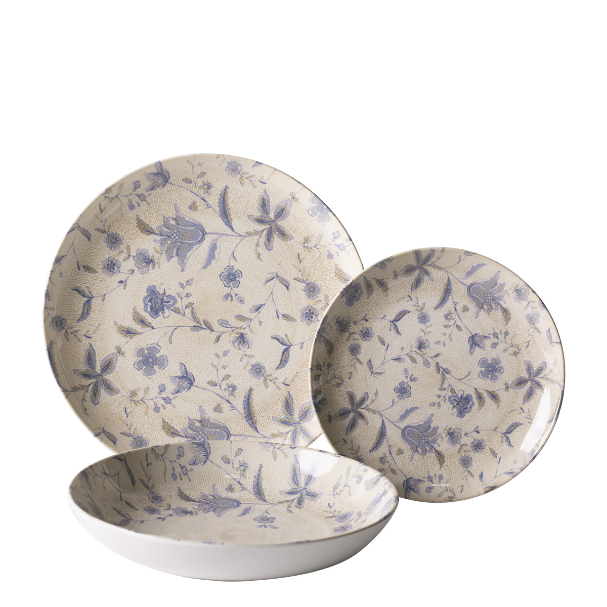 Set de 12 assiettes — Elements Vulcano Sand Eden