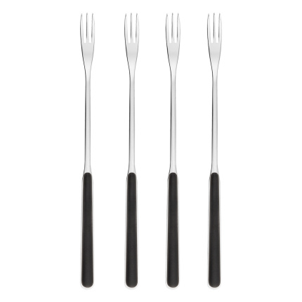 Fourchettes à fondue au fromage 4 pcs noires | Gallery Sola