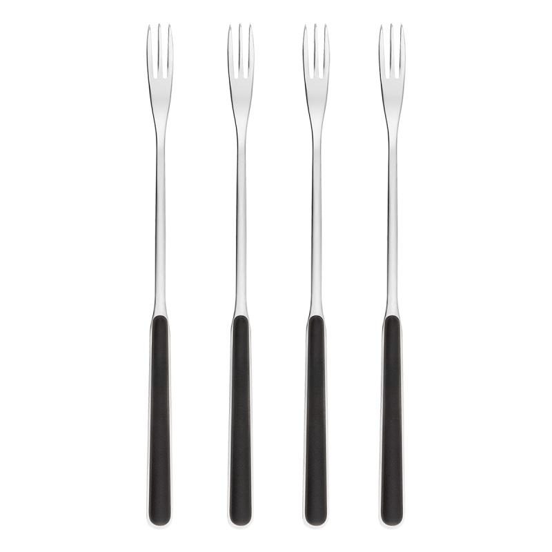 Fourchettes à fondue au fromage 4 pcs noires | Gallery Sola