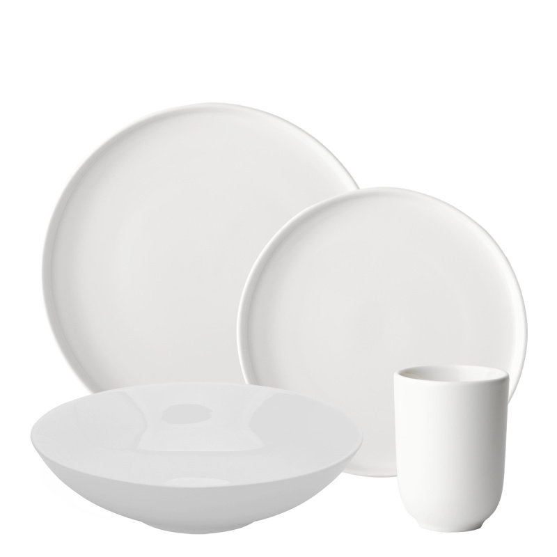 Set en porcelaine 16 pcs — Gaya Atelier blanc