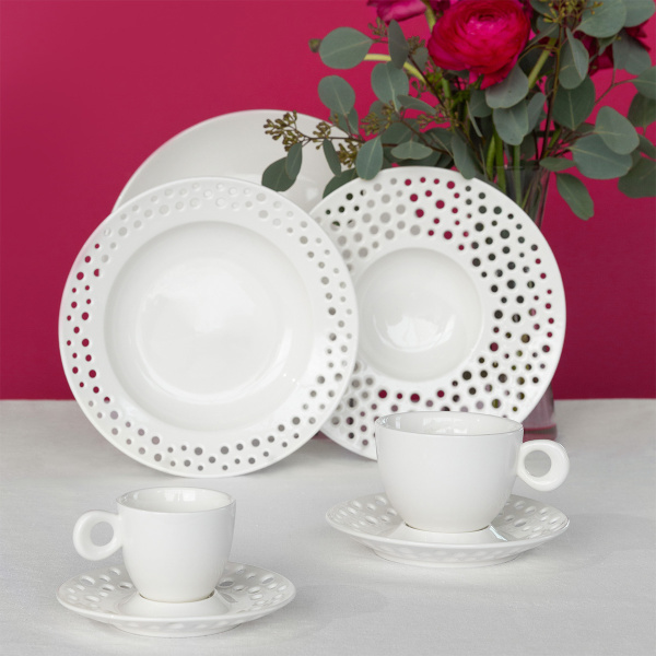 Assiette creuse perforée 23,5 cm - Flow
