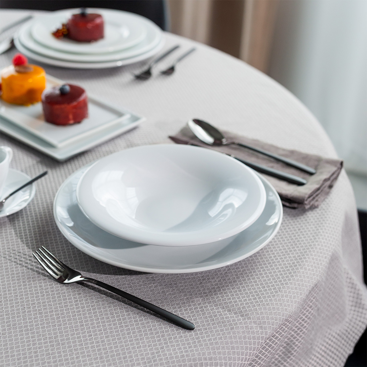 Assiette plate 28 cm Chic Weiss | Lunasol