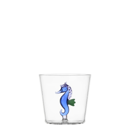 Verre avec hippocampe bleu | Ichendorf