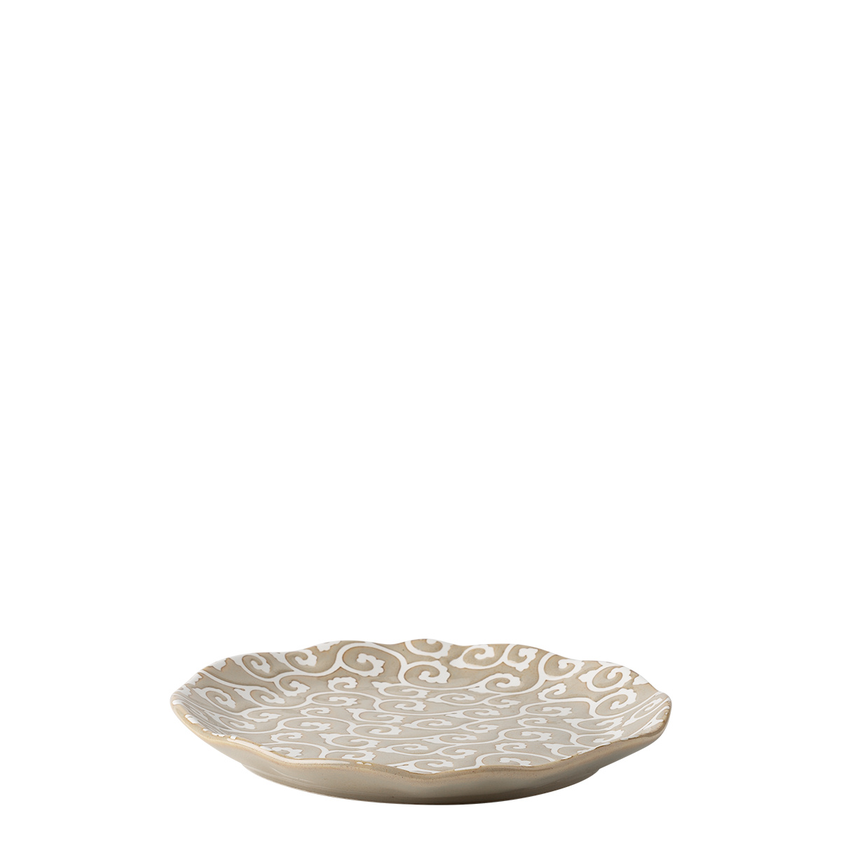 Assiette plate Wavy 20,5 cm | Levante Pearl