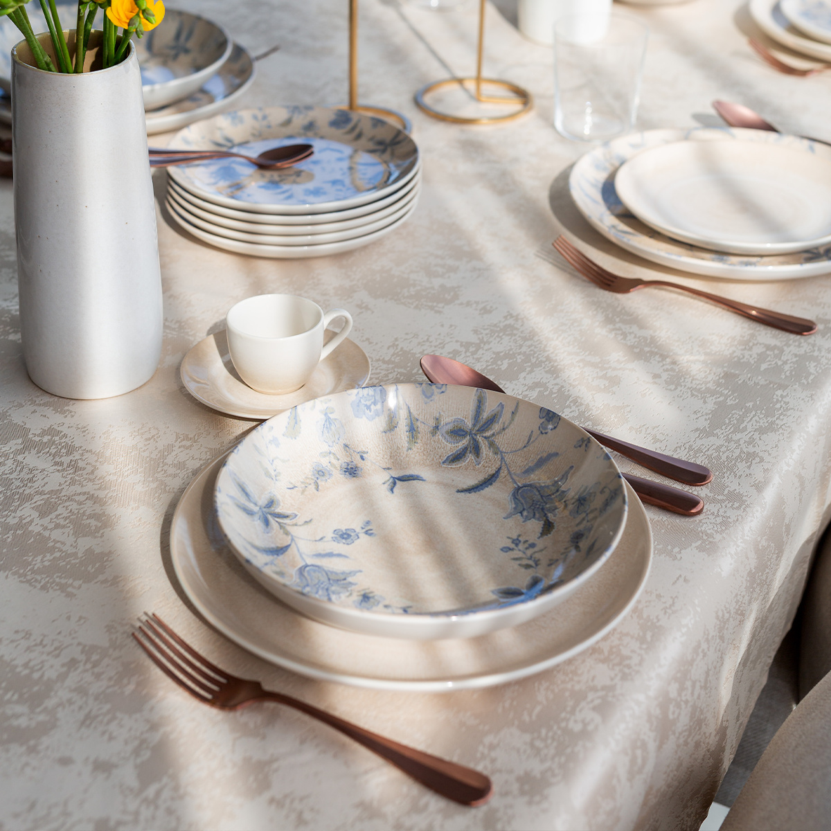 Set de 12 assiettes — Elements Vulcano Sand Eden