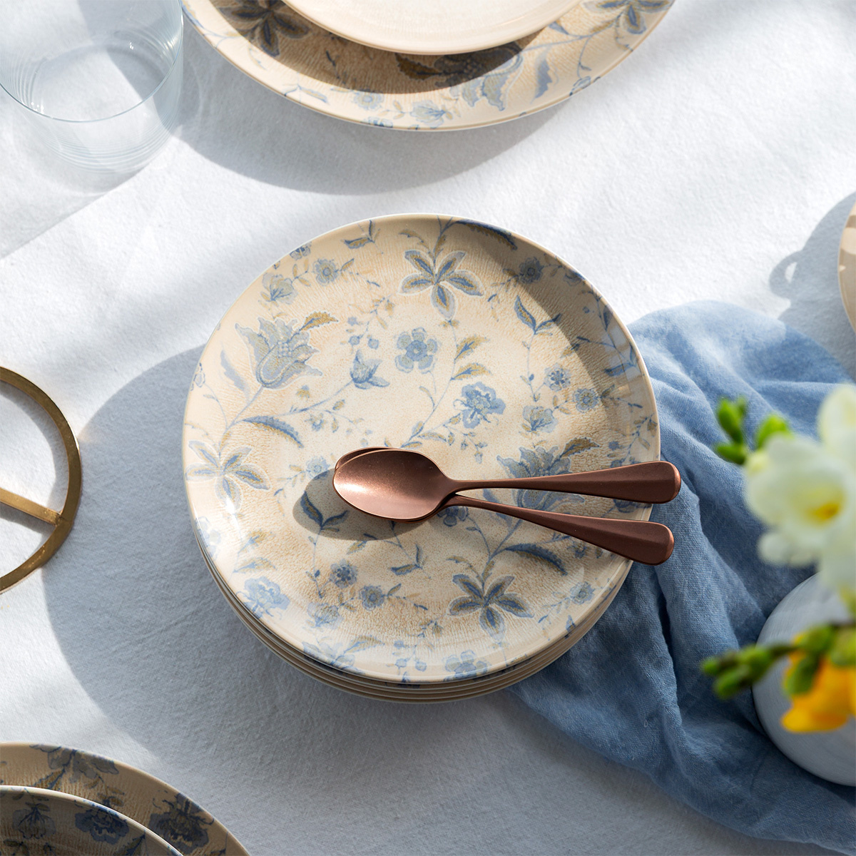 Set de 12 assiettes — Elements Vulcano Sand Eden