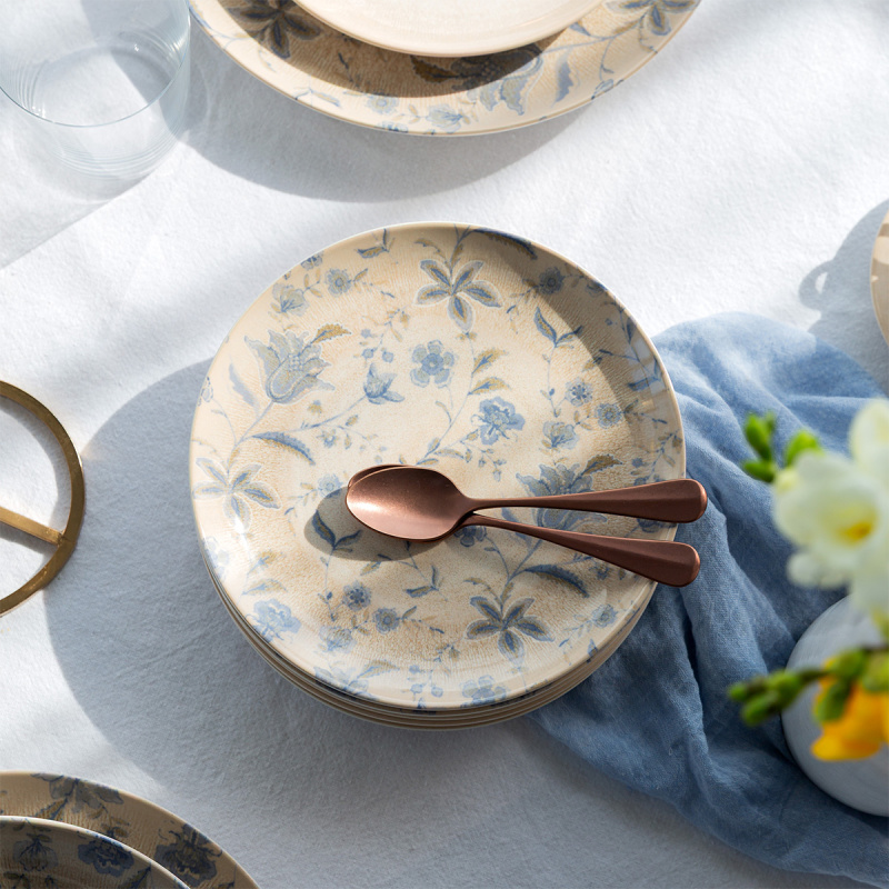 Set de 12 assiettes — Elements Vulcano Sand Eden