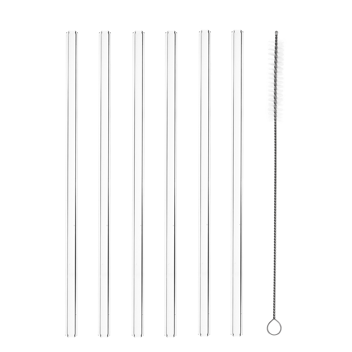 Set de 6 pailles droites