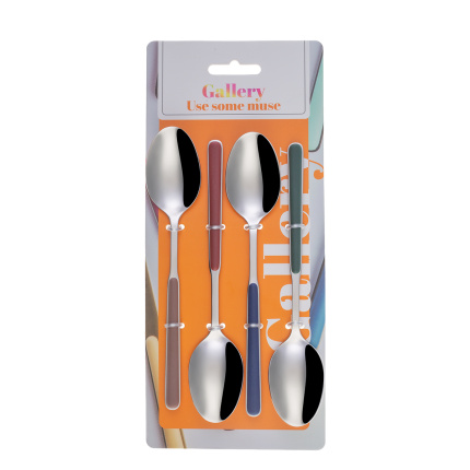 Set de 4 cuillères à müsli/dessert - mix RGB