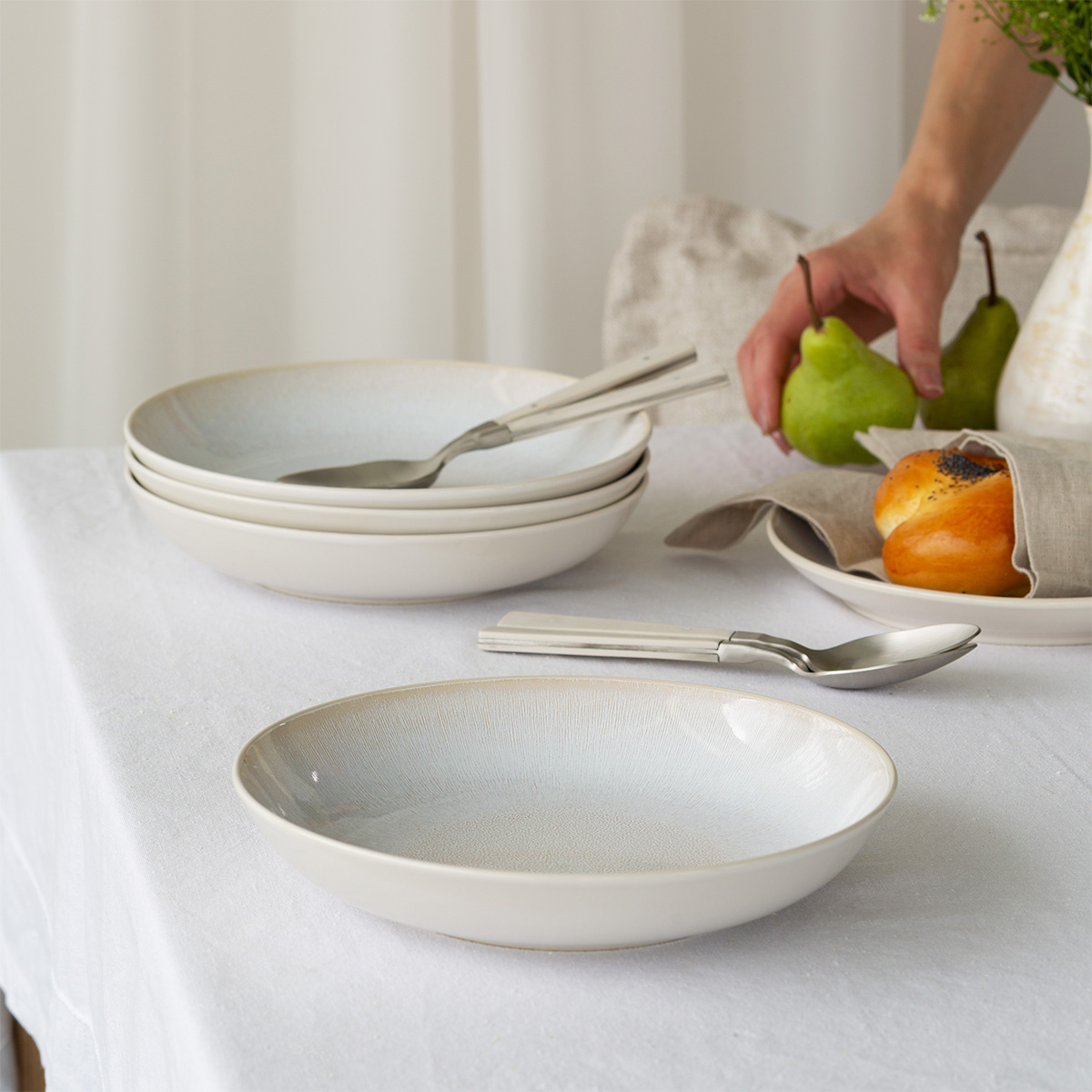 Assiette creuse, ronde, Coupe, 23 cm, set de 4 pièces, Elements North