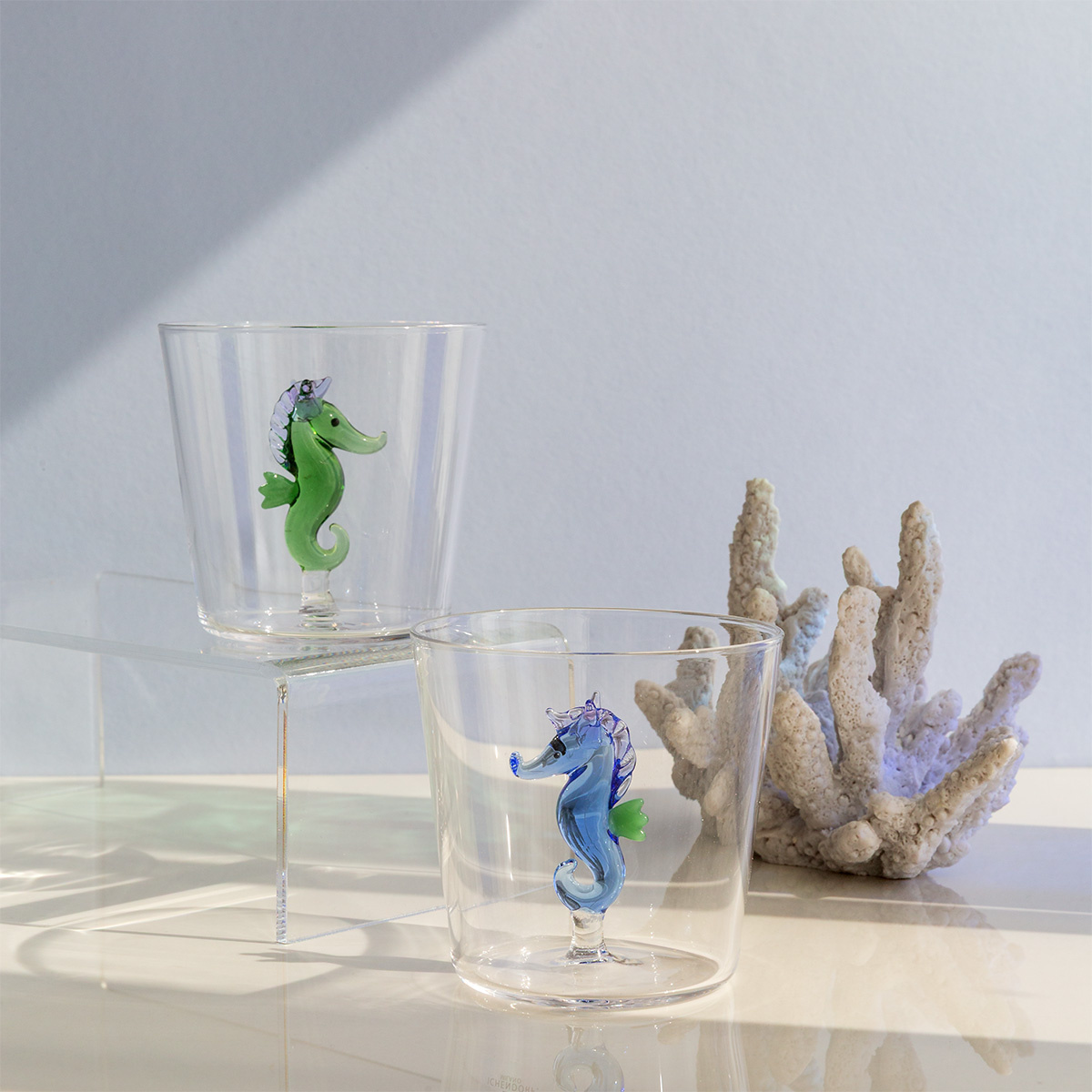 Verre avec hippocampe vert | Ichendorf
