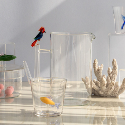 Carafe avec cacatoès rouge-bleu | Ichendorf