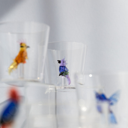 Verre avec cacatoès bleu | Ichendorf