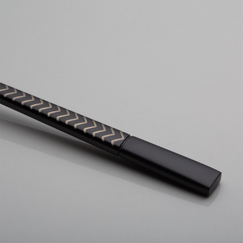 Set de couverts 16 pcs — Luxus noir Laser Chevron