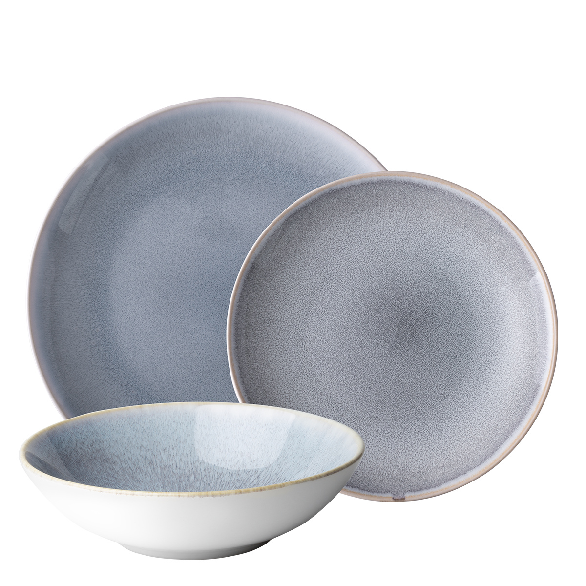 Service en porcelaine 12 pièces | Gaya Atelier Glacial Ice